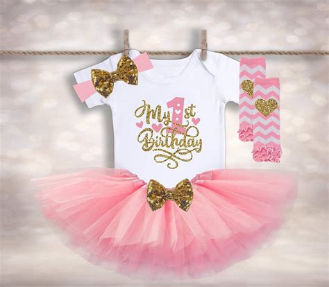 1st birthday outfit girl|Amazon.com: First Birthday Girl Outfit